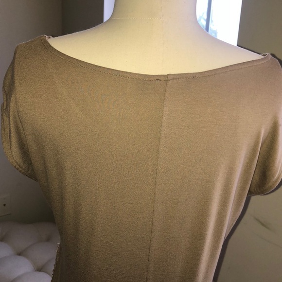 NWOT The Limited lace top, tan, front 100%cotton - Picture 2 of 4
